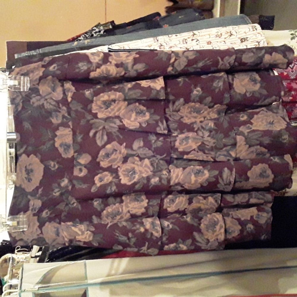 Vintage style American Living floral tiered skirt nwt 4